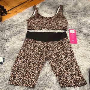 Cheetah Print Boy Short Athletic Set
